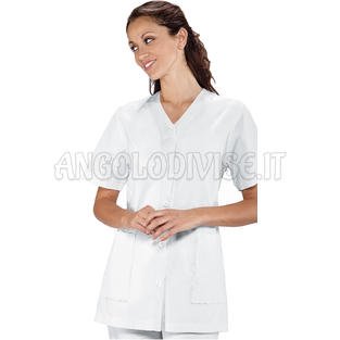 ISACCO CASACCA LUBECCA BIANCO 65% POLYESTER  35% COTTON