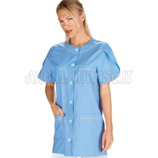 ISACCO CASACCA ALBERVILLE AZZURRO 5XL 65% POLYESTER  35% COTTON