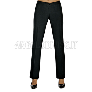 ISACCO PANTALONE TRENDY STRETCH LANA NERO 54% POLYESTER 44% WOOL (LANA) 2% SPANDEX