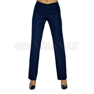 ISACCO PANTALONE TRENDY FRESCO LANA BLU 100% WOOL (LANA)