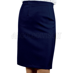ISACCO GONNA LOSANNA STRETCH LANA BLU 54% POLYESTER 44% WOOL (LANA) 2% SPANDEX