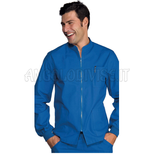 ISACCO CASACCA SAMARCANDA POLSI IN MAGLIA AZZURRO 100 % COTTON