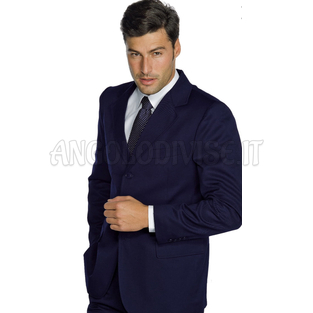ISACCO GIACCA UOMO 3 BOTTONI BLU STRETCH LANA FODERATA 54% POLYESTER 44% WOOL (LANA) 2% SPANDEX