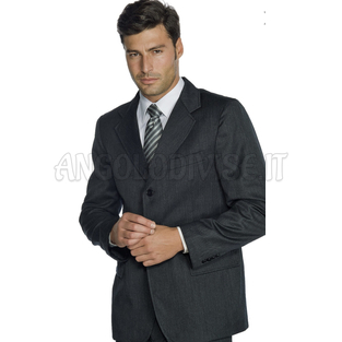 ISACCO GIACCA UOMO 3 BOTTONI ANTRACITE STRETCH LANA FODERATA 54% POLYESTER 44% WOOL (LANA) 2% SPANDEX