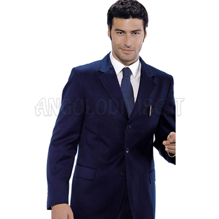 ISACCO GIACCA FRESCO LANA 3 BOTTONI FODER. BLU  WOOL 100% 100% WOOL (LANA)