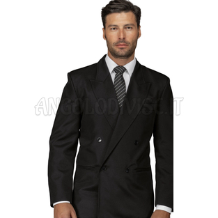 ISACCO GIACCA DOPPIO PETTO COLLO LANCIA NERO 100 % POLYESTER