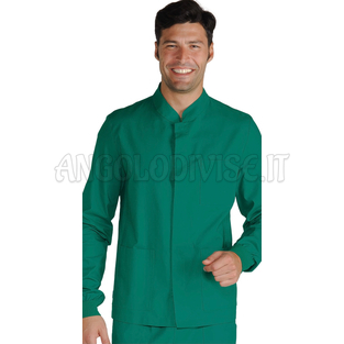 ISACCO CASACCA CORFU' POLSI IN MAGLIA VERDE 100 % COTTON
