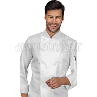 ISACCO GIACCA ALABAMA SLIM SATIN BIANCO 100% COTTON  SATIN  NO STIRO