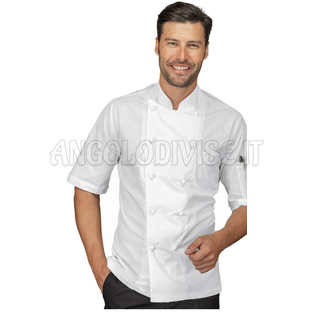 ISACCO GIACCA ALABAMA SLIM M/M SATIN BIANCO 100% COTTON  SATIN  NO STIRO