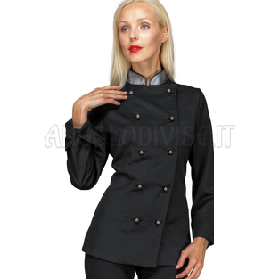 ISACCO GIACCA LADY BOHEME NERO + LUREX SILVER 100% POLYESTER BOHÉME