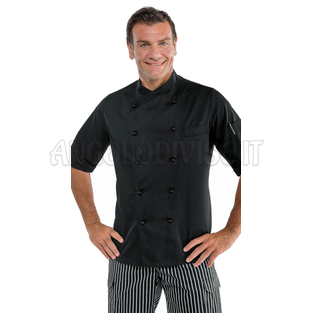 ISACCO GIACCA PANAMA SLIM M/M SUPER STRETCH  NERO 97% COTTON  3% SPANDEX