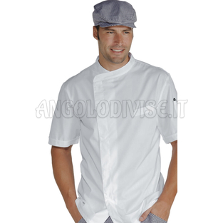 ISACCO GIACCA BILBAO M/M SATIN BIANCO 100% COTTON  SATIN  NO STIRO