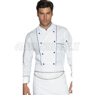 ISACCO GIACCA CUOCO BLUE CHEF 100 % COTTON