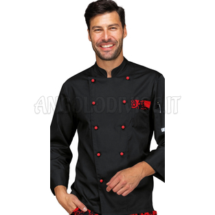 ISACCO GIACCA ATLANTA NERO + SKULL 07 65% POLYESTER  35% COTTON