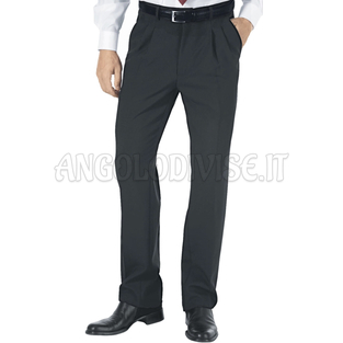 ISACCO PANTALONE UOMO 2 PINCES STRETCH LANA FODER. ANTRACITE 54% POLYESTER 44% WOOL (LANA) 2% SPANDEX