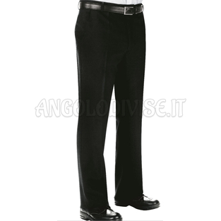 ISACCO PANTALONE UOMO S/PINCES STRETCH LANA FODER. NERO 54% POLYESTER 44% WOOL (LANA) 2% SPANDEX