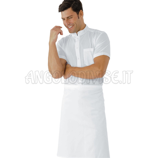 ISACCO GREMBIULE VITA CM 70X60 S/TASCA BIANCO 100 % COTTON