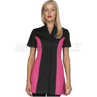 ISACCO CASACCA COPACABANA NERO+FUCSIA 65% POLYESTER  35% COTTON