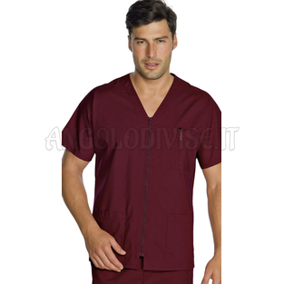 ISACCO CASACCA MILANO BORDEAUX 65% POLYESTER  35% COTTON