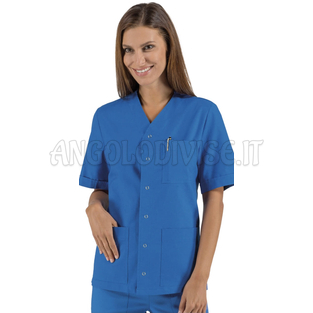 ISACCO CASACCA ZUOZ M/M AZZURRO 100 % COTTON