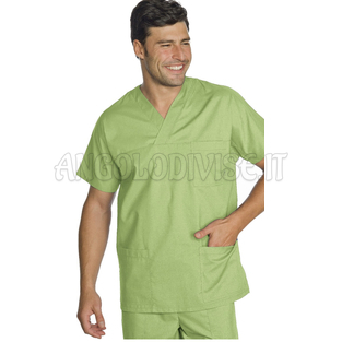 ISACCO CASACCA COLLO A V MELA UNISEX 65% POLYESTER  35% COTTON 195 gr/m²