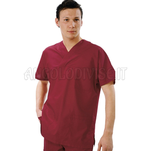 ISACCO CASACCA COLLO A V VERMIGLIO UNISEX 65% POLYESTER  35% COTTON