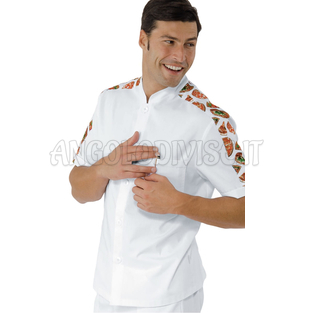 ISACCO COREANA LAVORO BIANCO+PIZZA 100 % COTTON