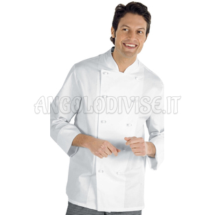 ISACCO GIACCA CUOCO LIVORNO BIANCO 100 % COTTON