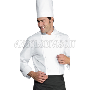 ISACCO GIACCA CUOCO EXTRALIGHT BIANCO 65% POLYESTER  35% COTTON
