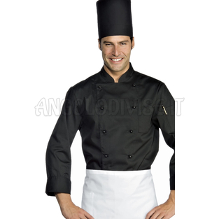 ISACCO GIACCA CUOCO EXTRALIGHT NERO 65% POLYESTER  35% COTTON