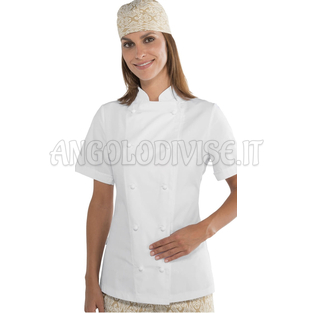 ISACCO GIACCA LADY EXTRALIGHT MEZZA MANICA BIANCO 65% POLYESTER  35% COTTON