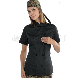 ISACCO GIACCA LADY EXTRALIGHT MEZZA MANICA NERO 65% POLYESTER  35% COTTON
