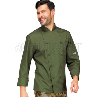 ISACCO GIACCA CUOCO MILITARE 65% POLYESTER  35% COTTON