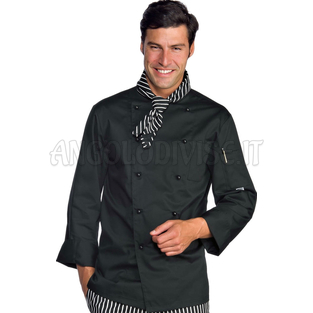 ISACCO GIACCA BLACKCHEF 65% POLYESTER  35% COTTON
