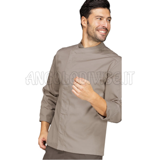 ISACCO GIACCA CUOCO BILBAO TORTORA 65% POLYESTER  35% COTTON