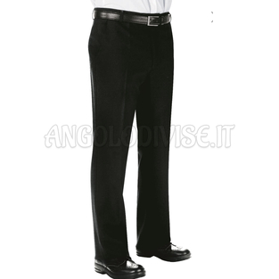 ISACCO PANTALONE UOMO S/PINCES NERO 100 % POLYESTER