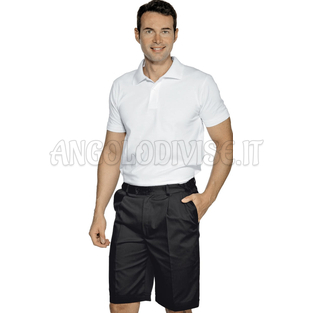 ISACCO PANTALONCINO NERO 65% POLYESTER  35% COTTON