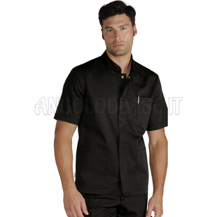 ISACCO COREANA EXTRA LIGHT MEZZA MANICA NERO 65% POLYESTER  35% COTTON