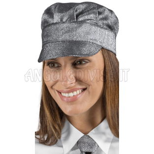 ISACCO CAPPELLO SAM LUREX SILVER 100 % POLYESTER