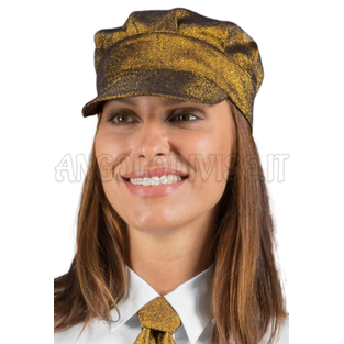 ISACCO CAPPELLO SAM LUREX GOLD 100 % POLYESTER