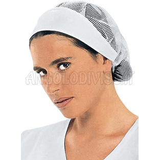 ISACCO CUFFIA DONNA PIZZO S.GALLO BIANCO 65% POLYESTER  35% COTTON