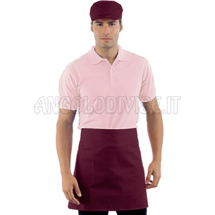 ISACCO GREMBIULE VITA CM 70X46 C/TASCA BORDEAUX 65% POLYESTER  35% COTTON