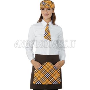 ISACCO GREMBIULE ORLEANS MORO/TARTAN 413 100 % POLYESTER