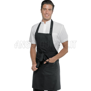 ISACCO GREMBIULE RODI NERO 65% POLYESTER  35% COTTON