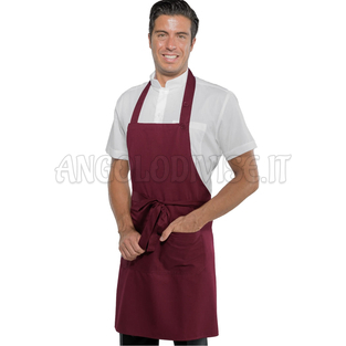ISACCO GREMBIULE RODI BORDEAUX 65% POLYESTER  35% COTTON