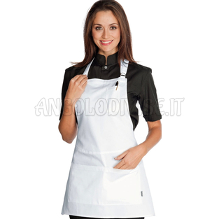 ISACCO GREMBIULE PICCADILLY BIANCO 100 % COTTON