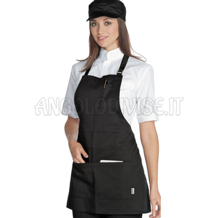ISACCO GREMBIULE PICCADILLY NERO 65% POLYESTER  35% COTTON