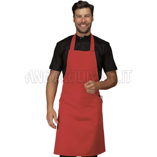 ISACCO GREMBIULE CHAMPAGNE ROSSO 100 % POLYESTER