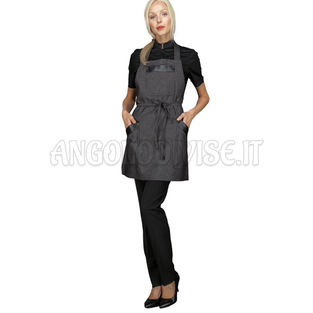 ISACCO GREMBIULE OREGON SHORT BLACK JEANS 100 % COTTON