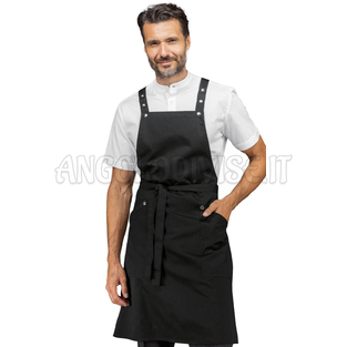 ISACCO GREMBIULE WATSON NERO 65% POLYESTER  35% COTTON
